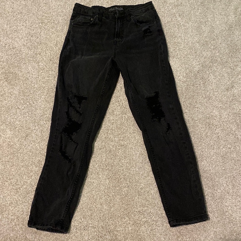 Wild fable black ripped jeans size 2
